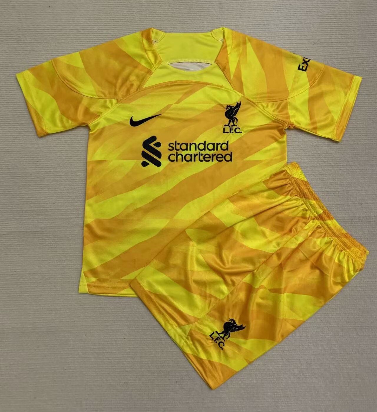 Kids-Liverpool 23/24 GK Yellow Soccer Jersey